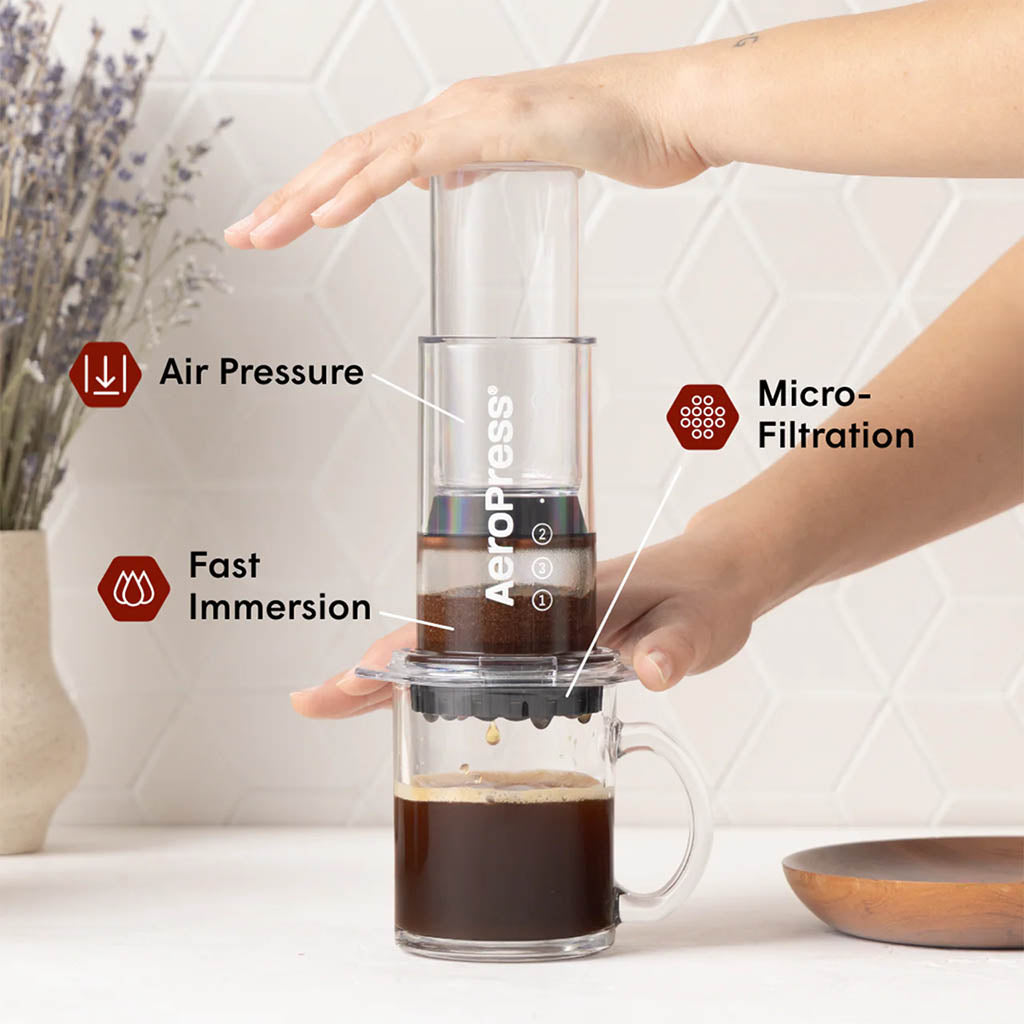 AeroPress Clear Coffee Press AeroPress 90BL05 Coffee Makers One Size / Blue