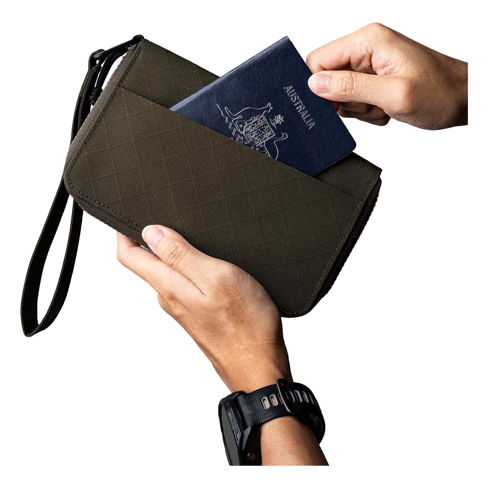 Zip Passport Wallet Alpaka AD010860522 Wallets One Size / Army Green | Axogrid 300D