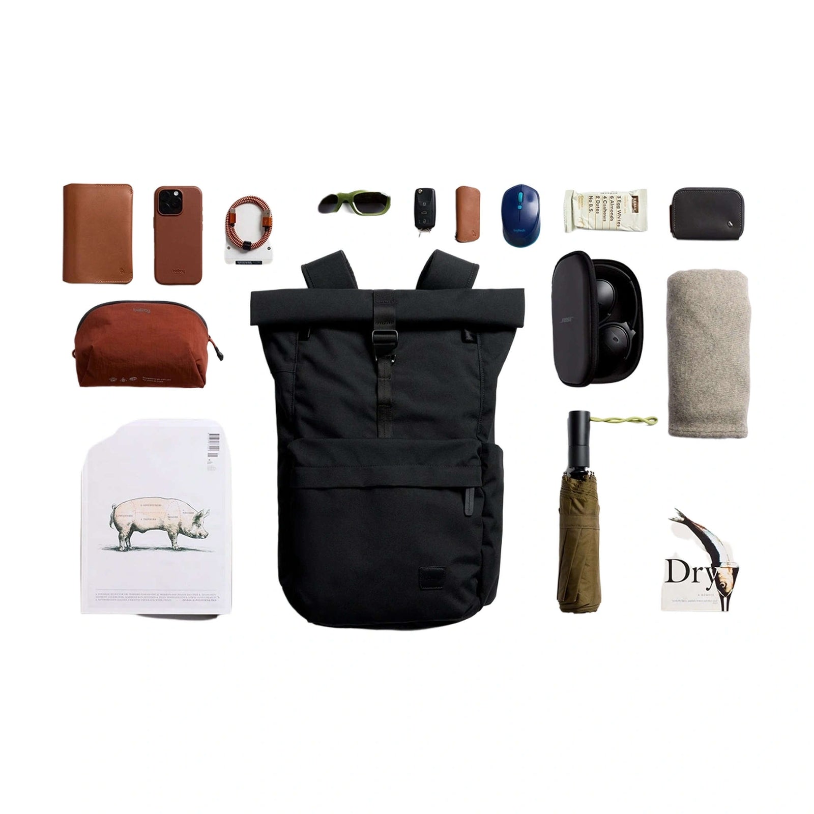Classic Rolltop Bellroy BCRA-BLK-244 Backpacks 16L / Black