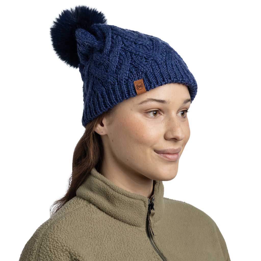 Caryn Knitted Beanie & Fleece Band BUFF 136743.717 Beanies One Size / Midnight