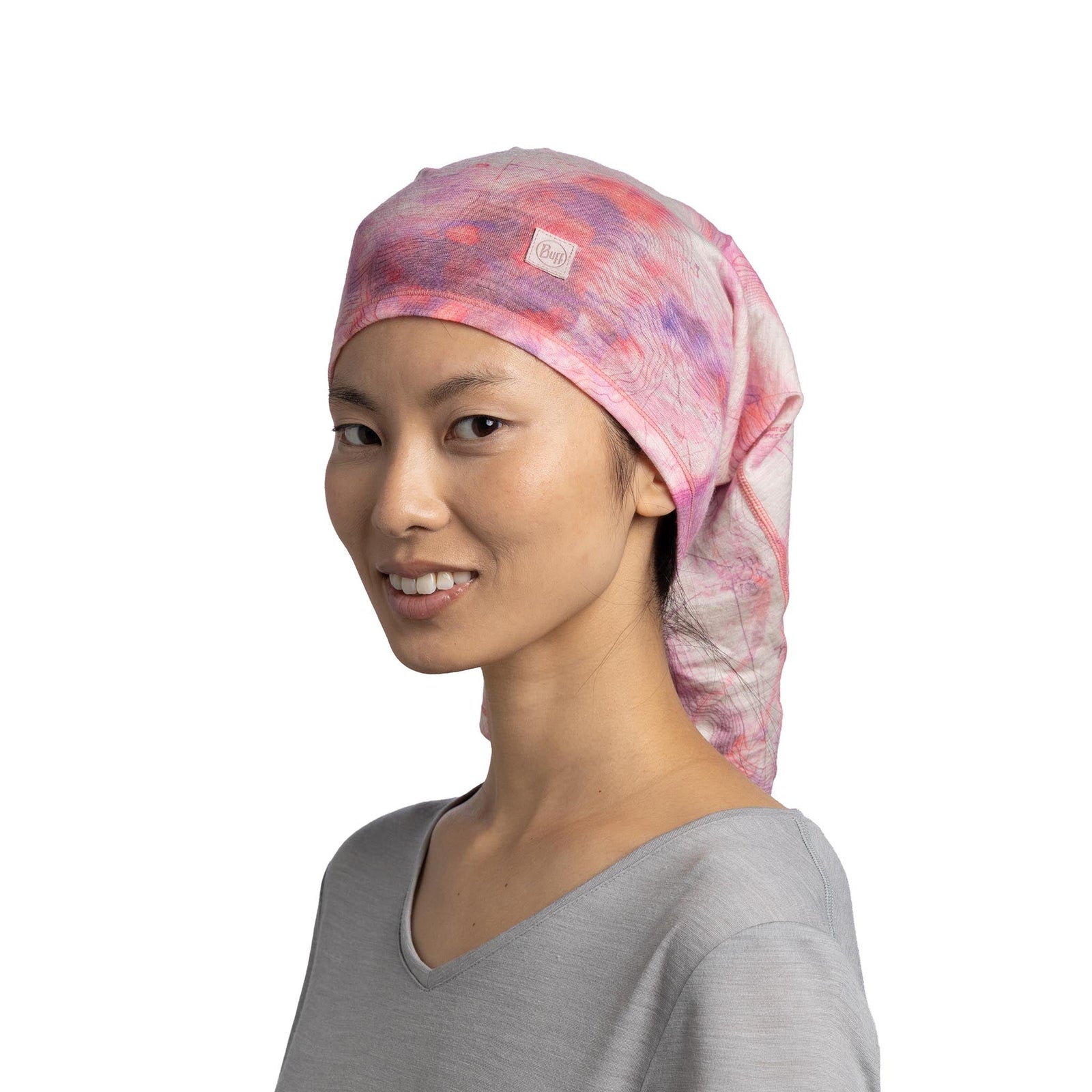Merino Lightweight BUFF 137890.513 Neck Gaiters One Size / Oriza Pink Azalea