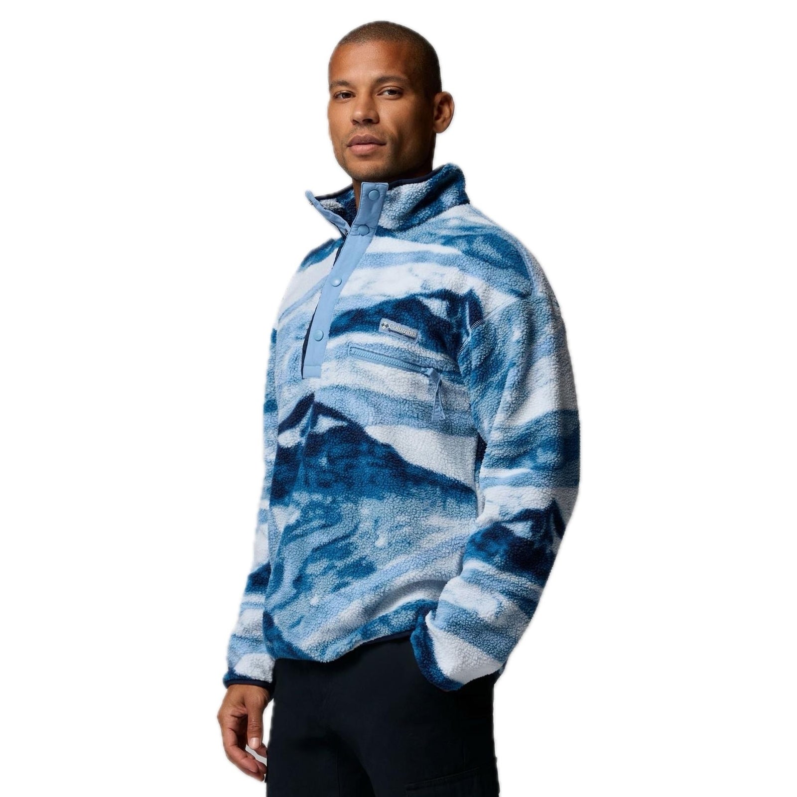 Helvetia™ II Fleecejacke mit bedrucktem Halb-Druckknopfverschluss | Herren