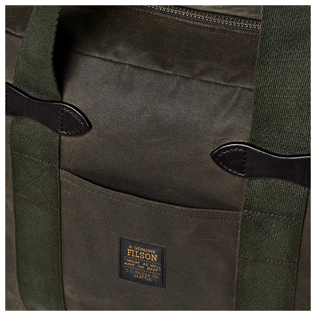 Tin Cloth Tote Bag With Zipper Filson FMBAG0053-308 Tote Bags One Size / Otter Green