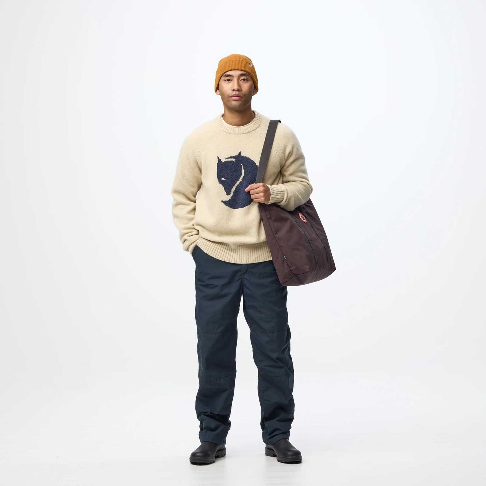 Fjällräven Logo-Strickpullover | Herren