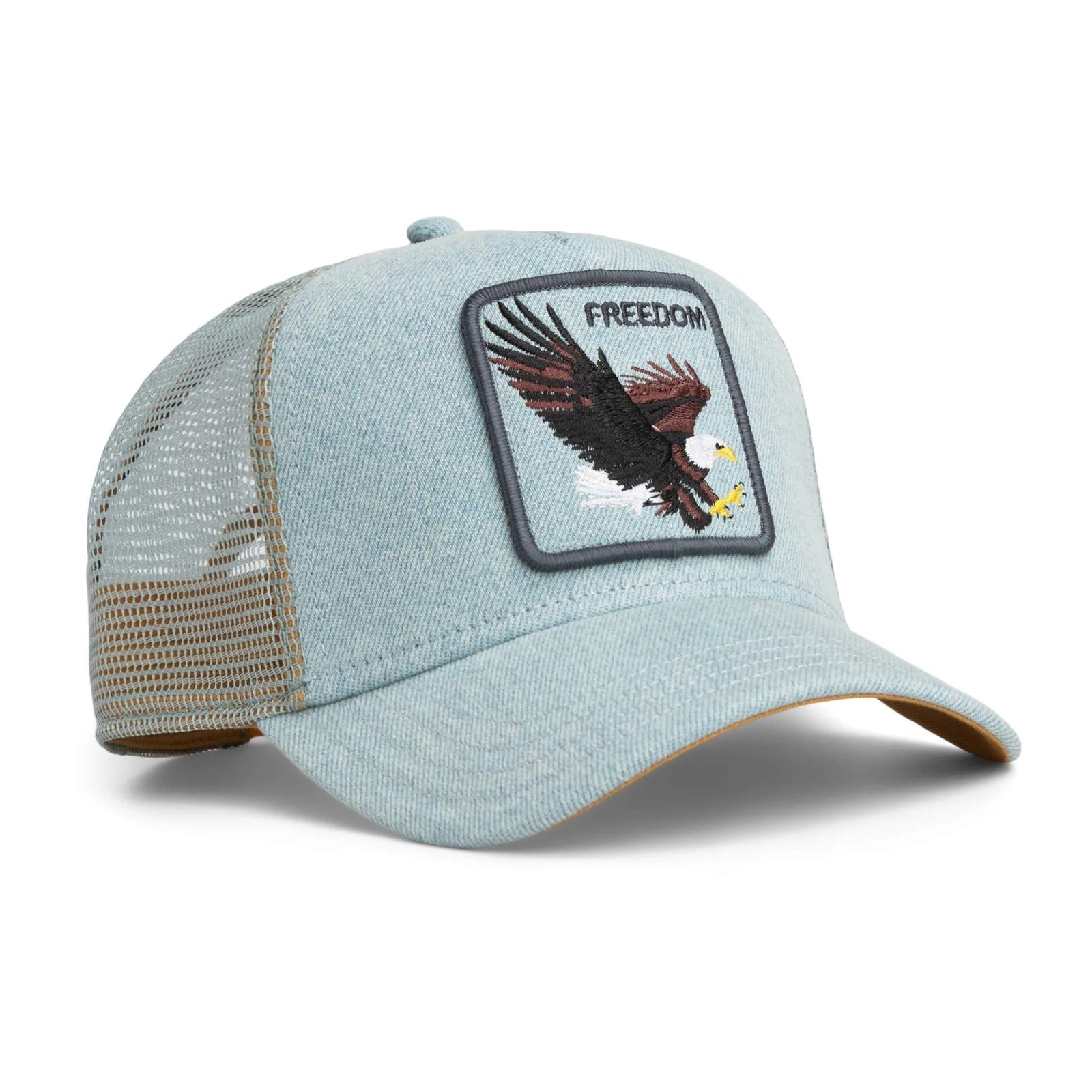 Denim Eagle Trucker Hat Goorin Bros. 101-2956-DEN02-O/S Caps & Hats One Size / Light Denim
