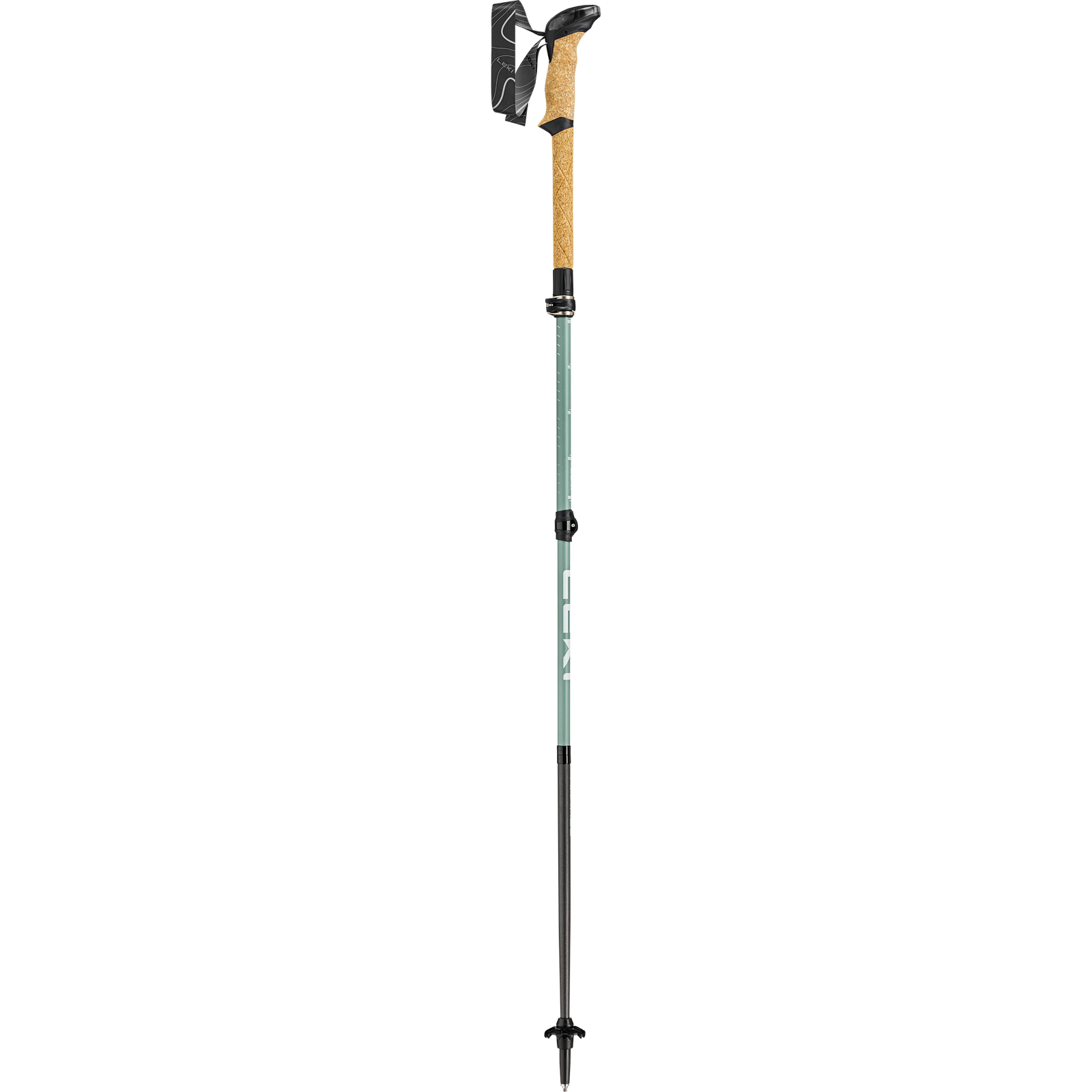 Makalu FX Carbon | Compact (Pair) Leki Walking Poles 100 - 120cm / Natural Carbon/Malachite Green Black