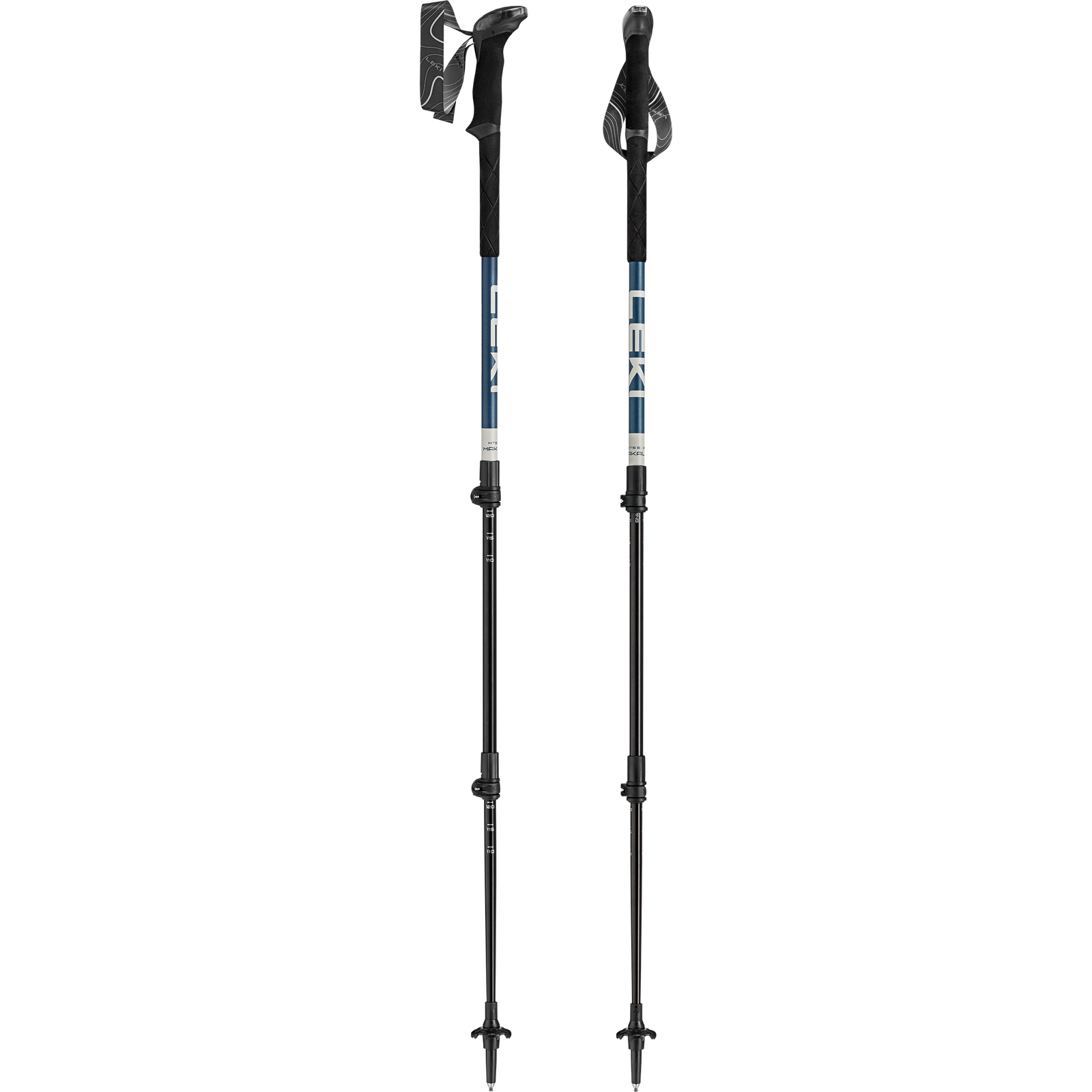 Makalu (Pair) Leki 65628491 Walking Poles 110-145cm / Stone Blue/Dark Warm Grey