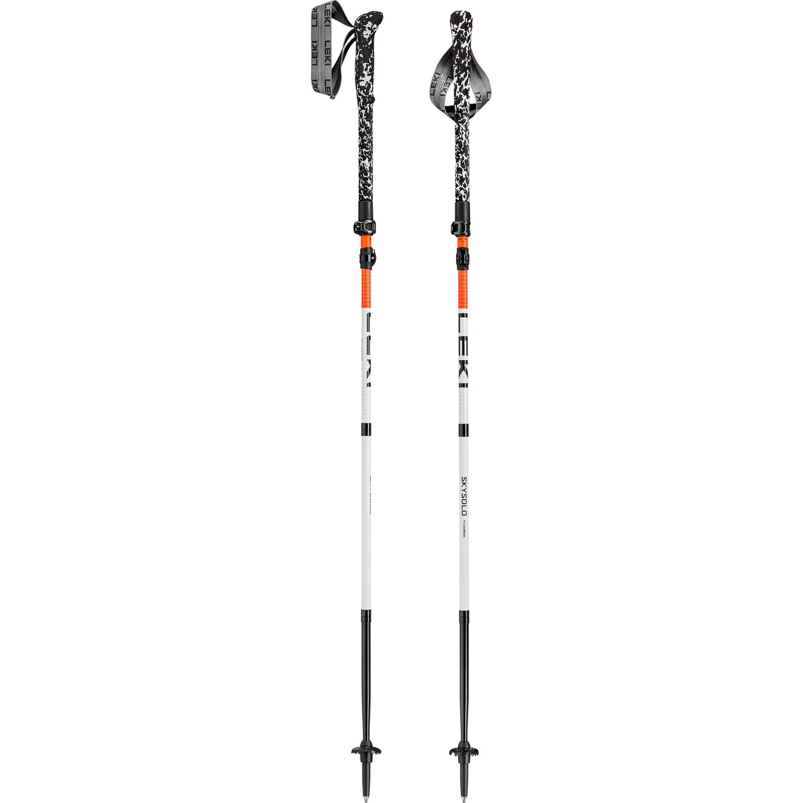 Skysolo FX Carbon Leki 65627101S Walking Poles 120 - 140 cm / Neon Orange/White Black