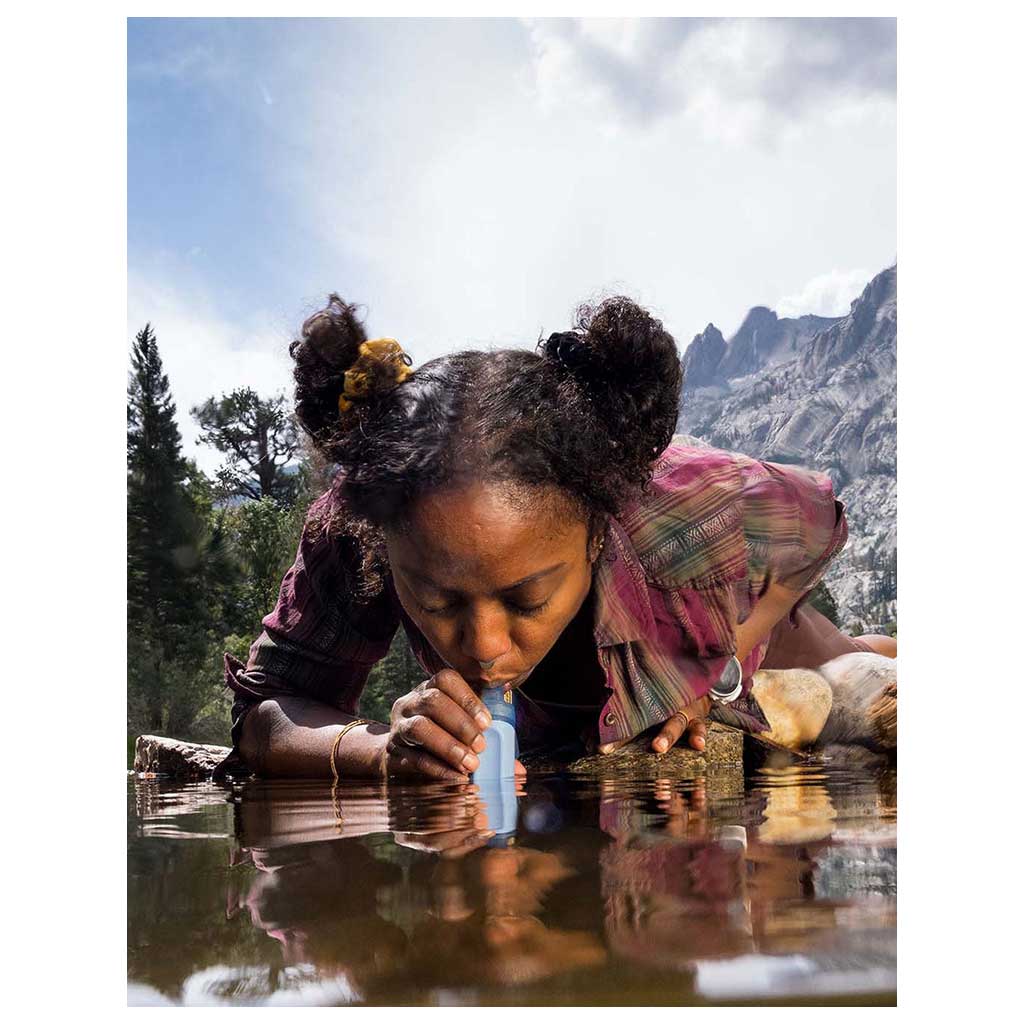 Peak Series Straw LifeStraw LSPSPMBWW Water Filters One Size / Mountain Blue