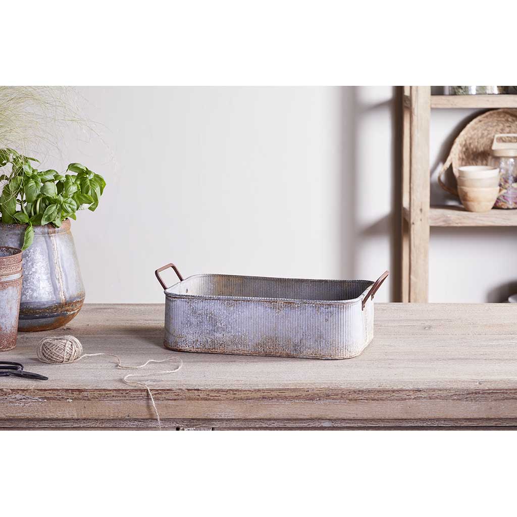 Japos Outdoor Planter Tray nkuku JT1501 Planters One Size / Aged Zinc