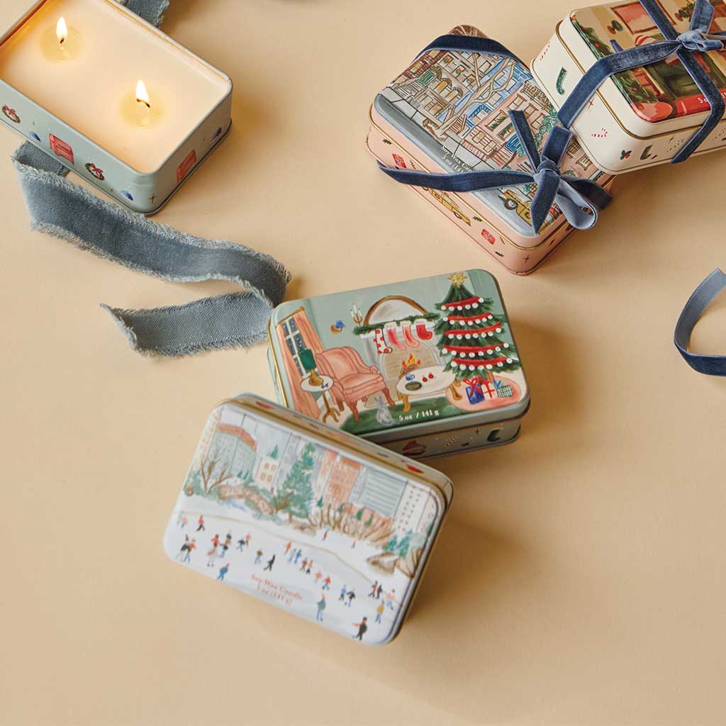 Christmas Tin | Persimmon & Chestnut Paddywax CT0501EU Candles 5oz / Livingroom
