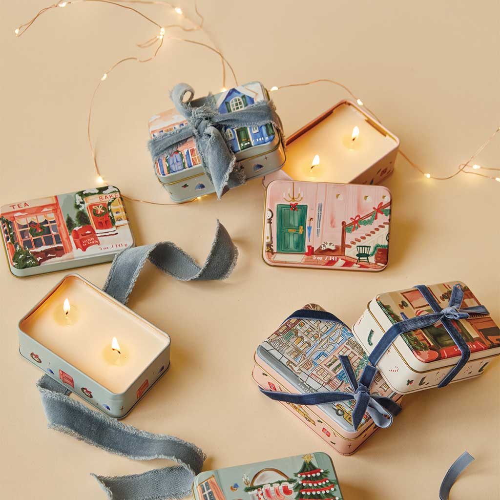 Christmas Tin | Persimmon & Chestnut Paddywax CT0501EU Candles 5oz / Livingroom