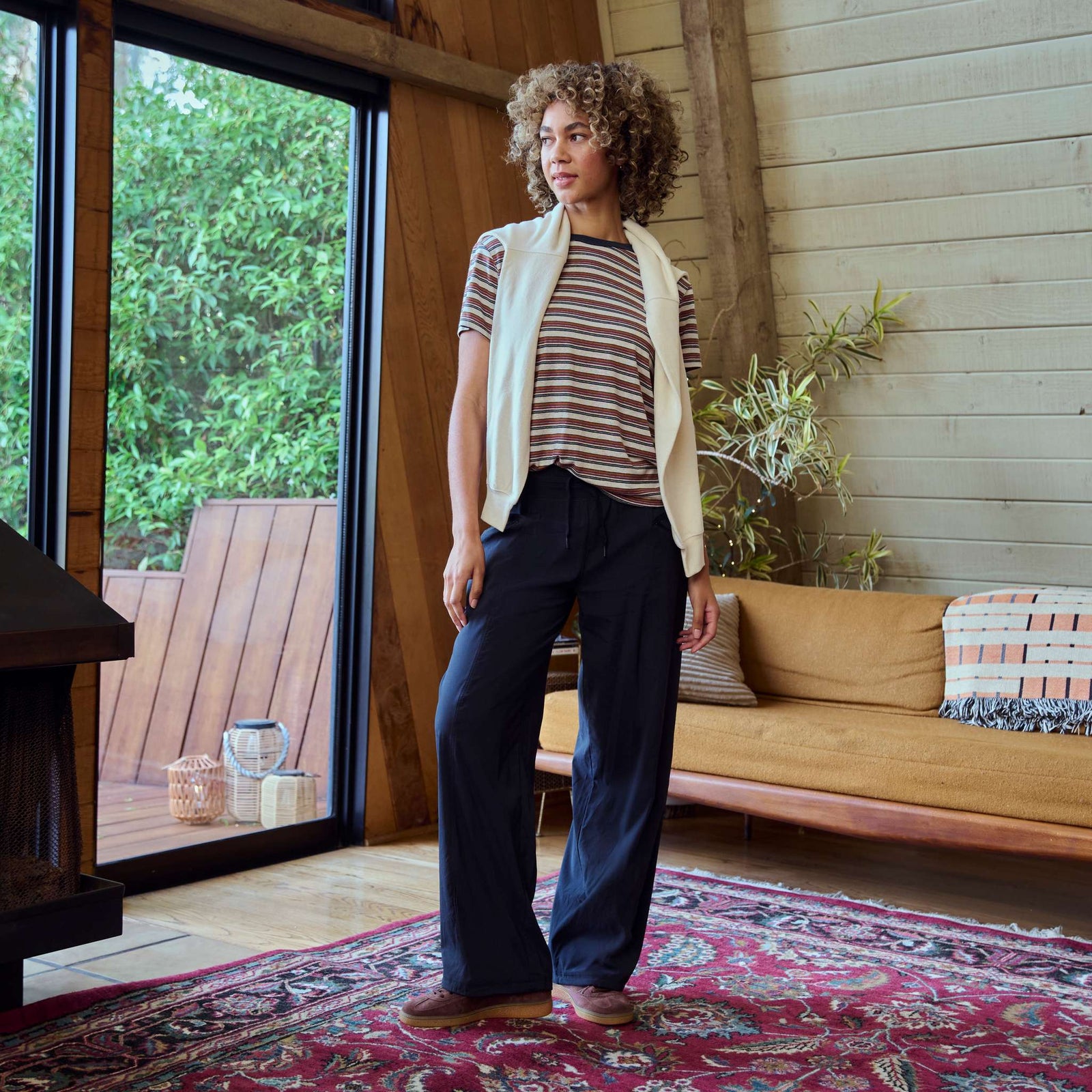 Koen Mid Rise Wide Leg Pant prAna Women's Trousers