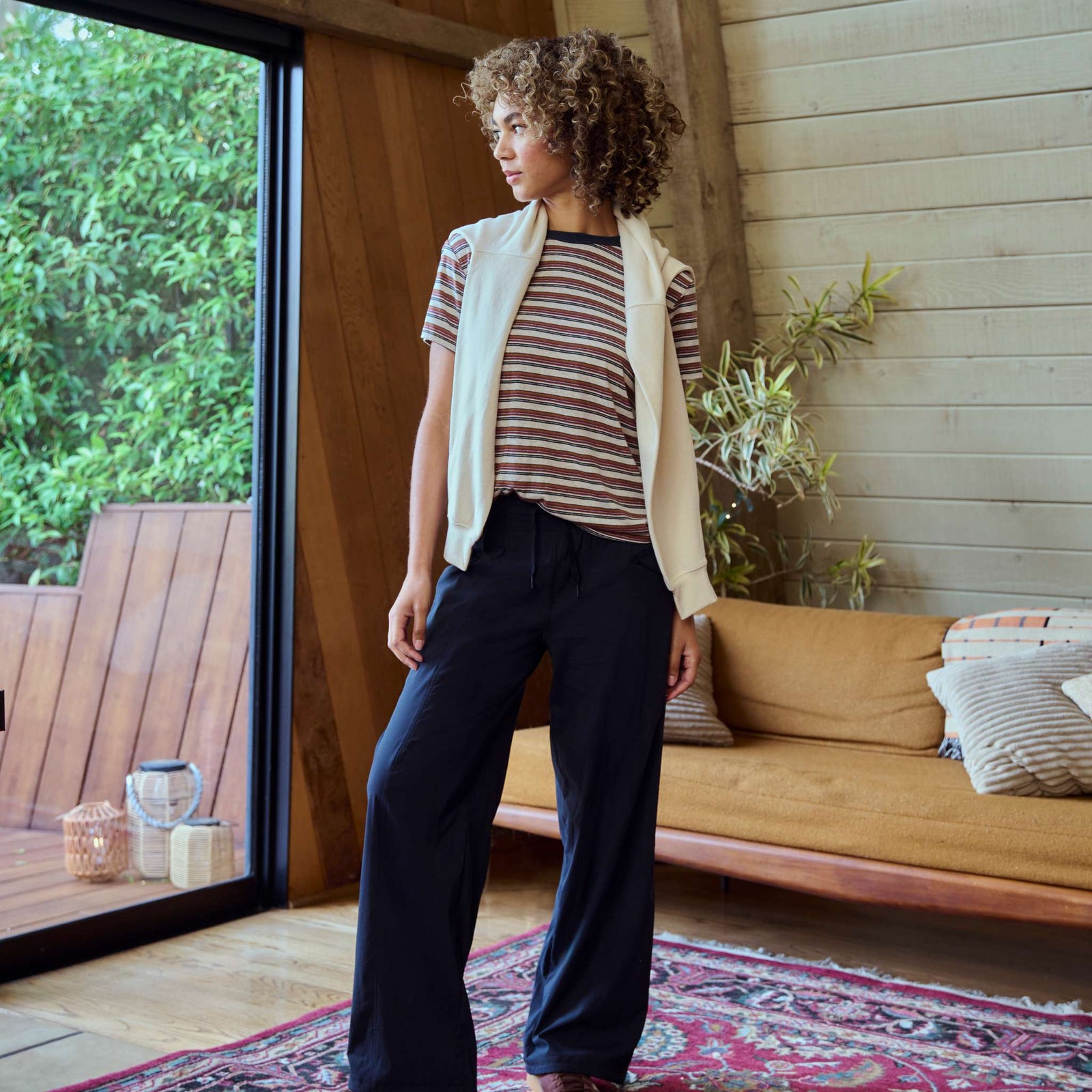 Koen Mid Rise Wide Leg Pant prAna Women's Trousers
