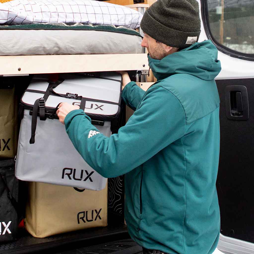 RUX 70L | Tri-Fold Lid RUX PK0122-70G Camp Storage Boxes 70L / Green