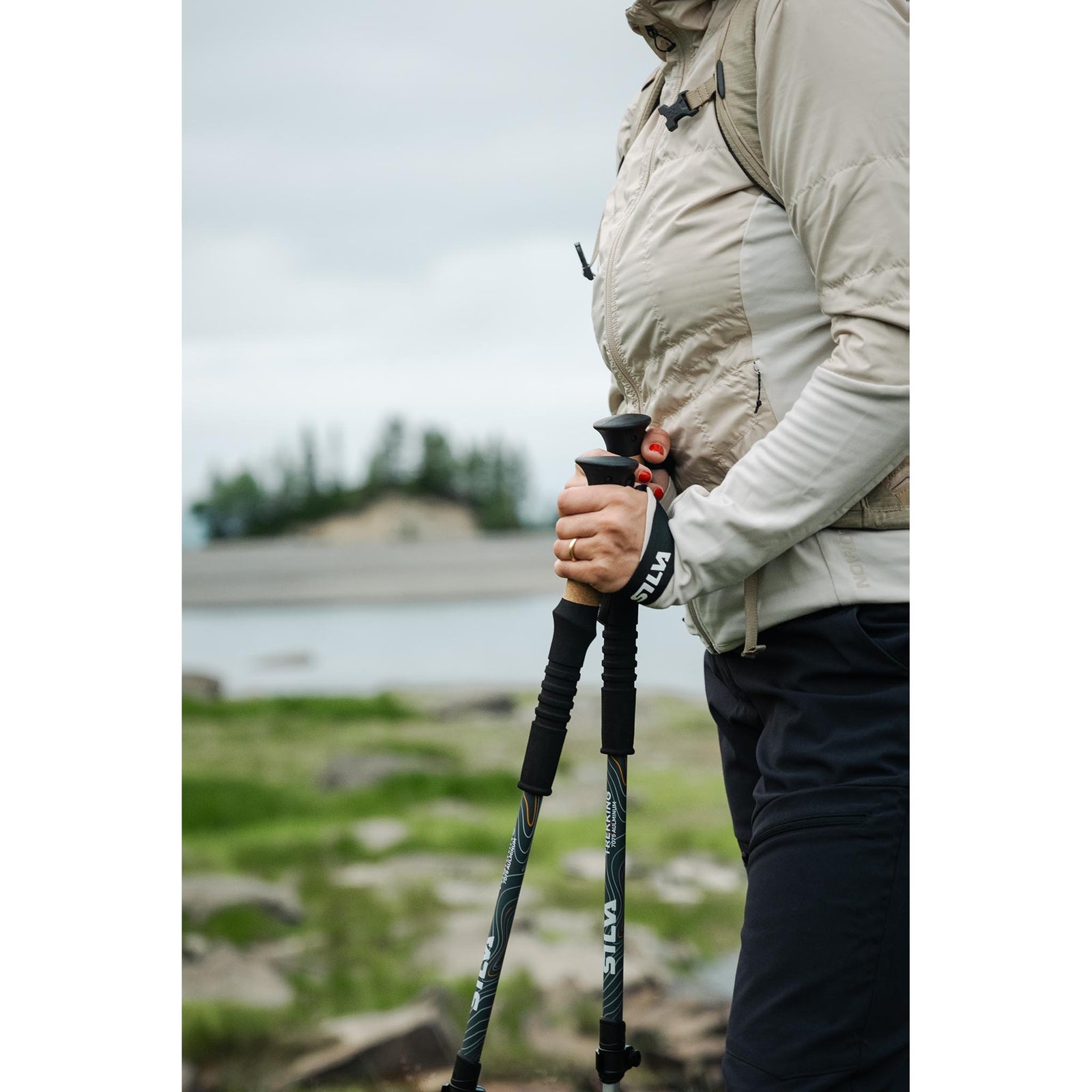 Trekking Poles Alu | Cork | 140cm Silva 38121 Walking Poles 140cm / Black