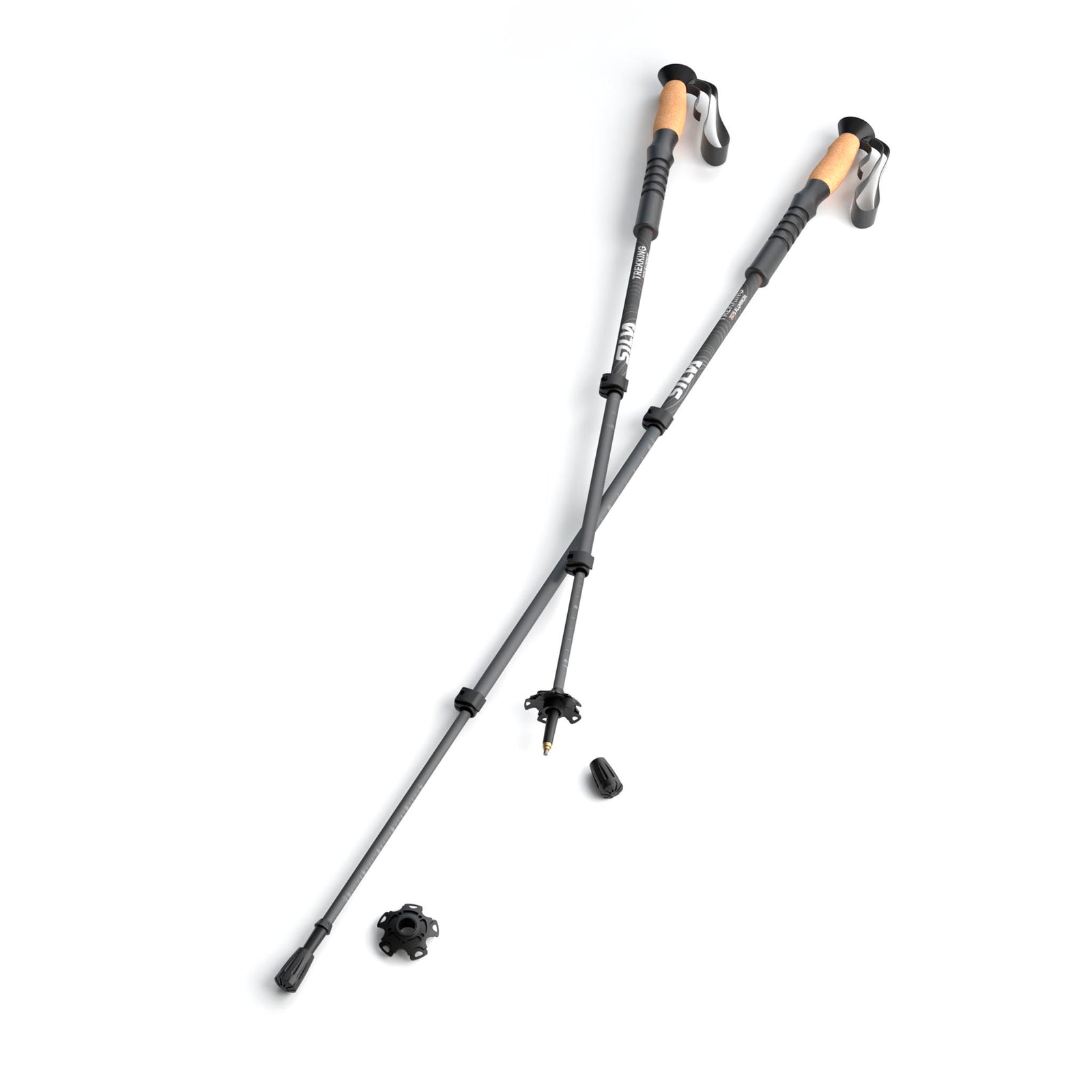 Trekking Poles Alu | Cork | 140cm Silva 38121 Walking Poles 140cm / Black