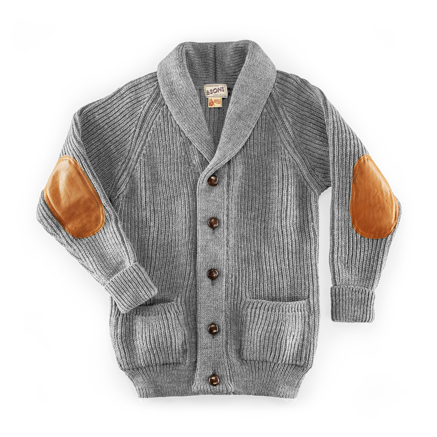 Pioneer British Wool Cardigan &SONS Men's Knitted Cardigans