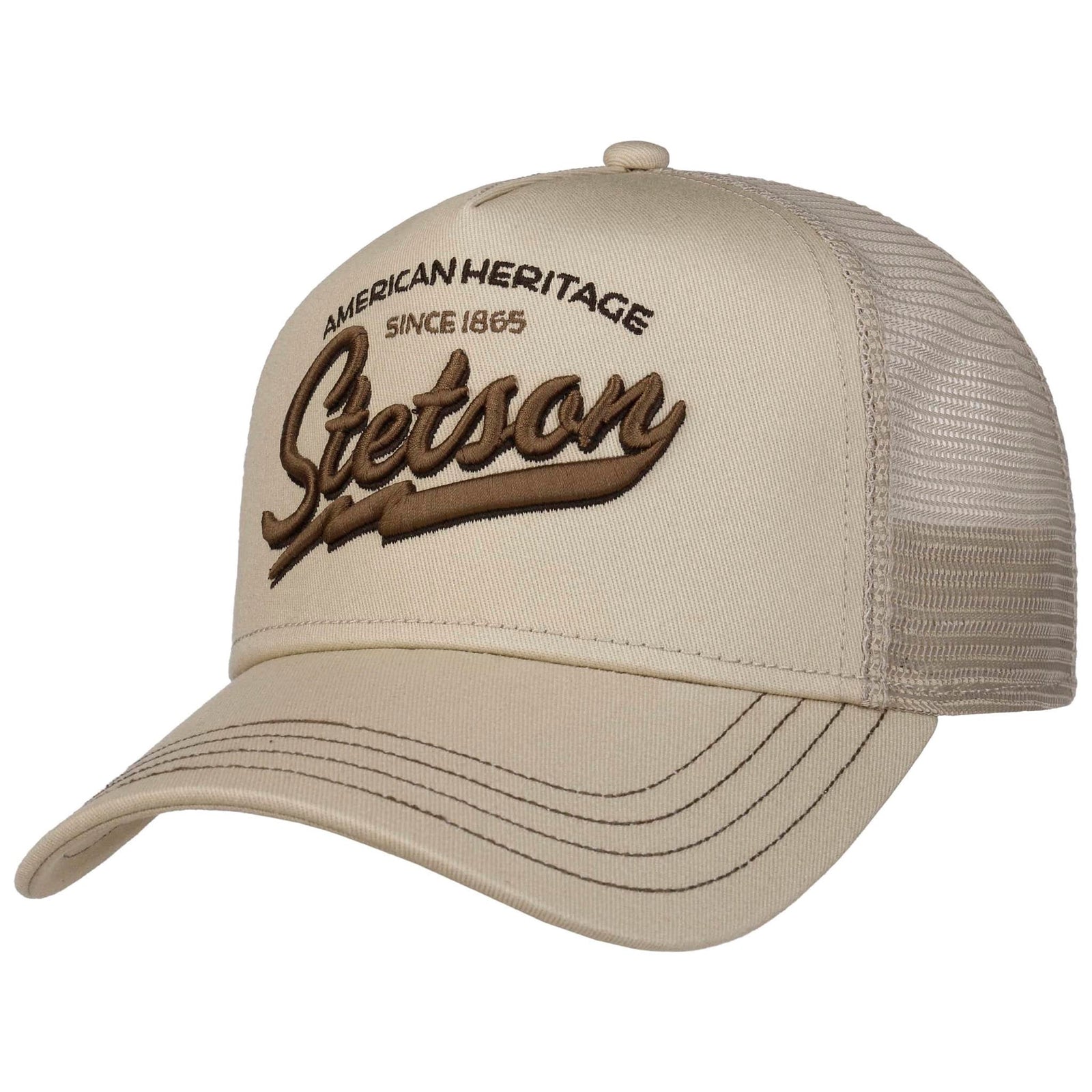 Trucker Cap | American Heritage Classic Stetson 7751171-76-OS Caps & Hats One Size / Beige