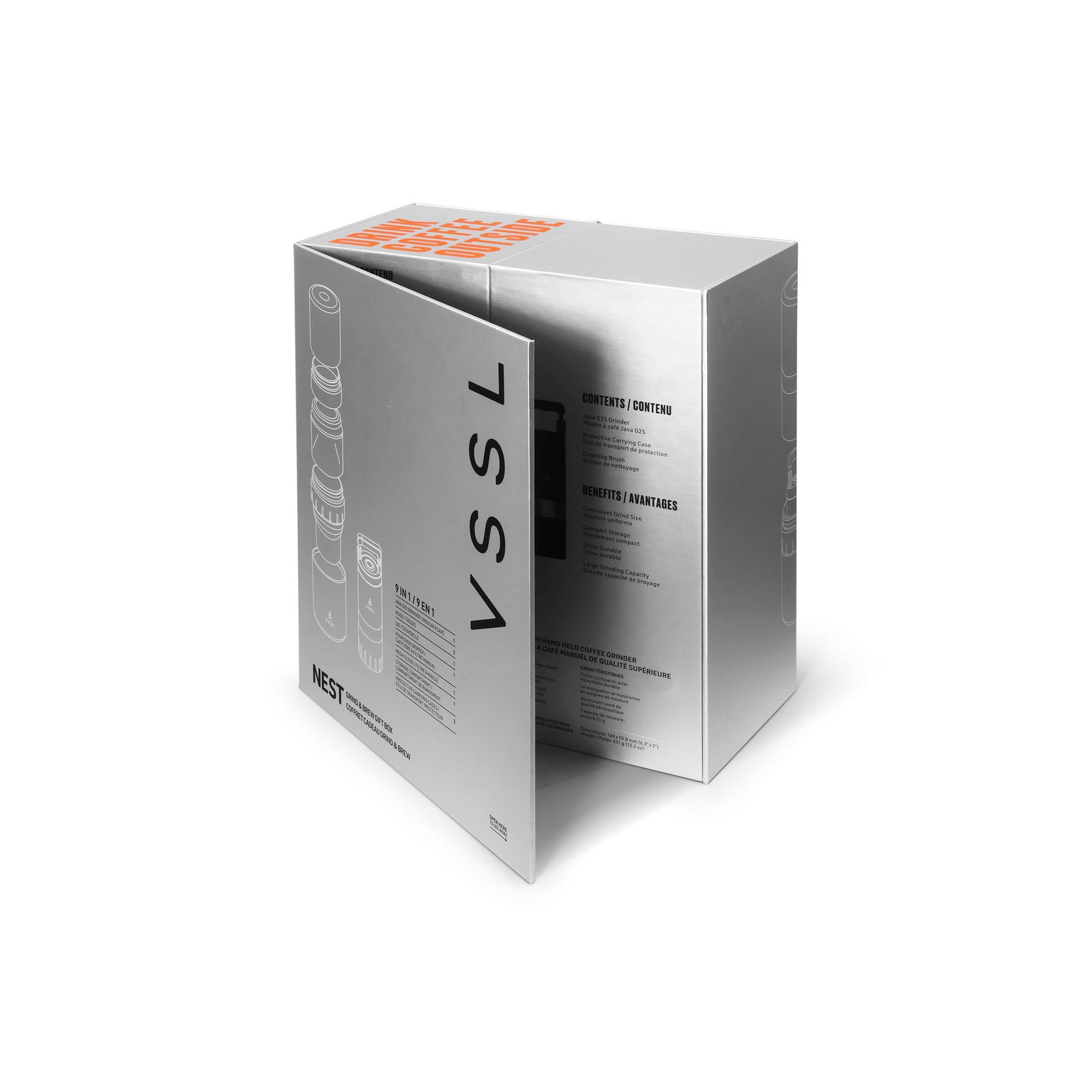 Nest Pour-Over Kit + Java G25 Grinder Gift Set VSSL B243002-000 Coffee Makers One Size / Black/Carbon