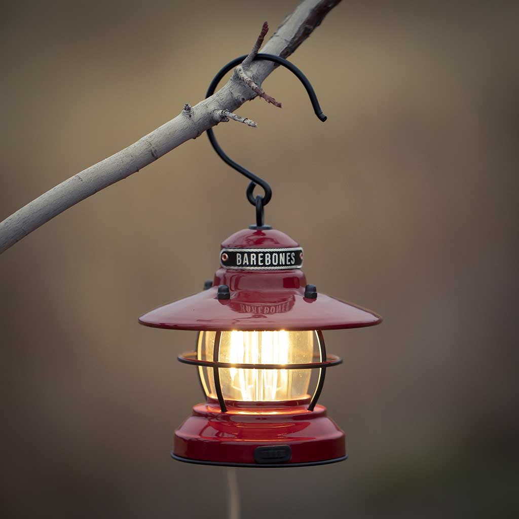 Edison Mini Lantern Barebones Living LIV-274 Lanterns One Size / Red
