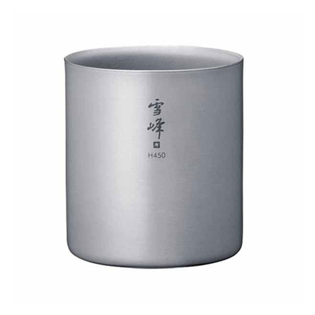 Titanium Double Wall Stacking Mug | H Series Snow Peak TW-122 Mugs 400ml / Titanium