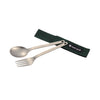 Titanium Fork & Spoon Set Snow Peak SCT-002-GRN Cutlery Sets One Size / Green