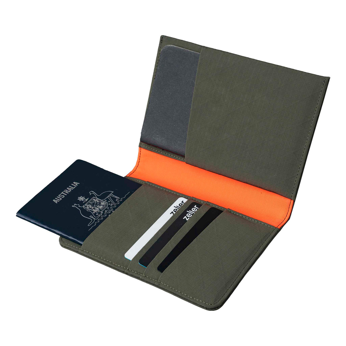 Ark Bifold Passport Wallet Alpaka AD010520526 Wallets One Size / Army Green | Axogrid 210D