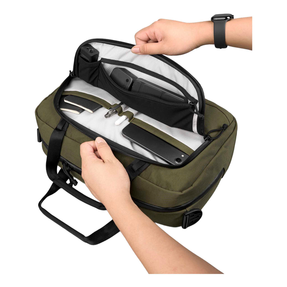 Bravo Brief | 14" Alpaka AA010910524 Briefcases 13L / Green Axoflux 400D Ripstop Nylon