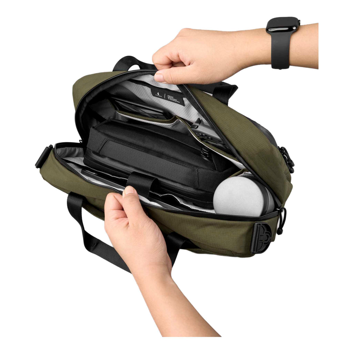 Bravo Brief | 14" Alpaka AA010910524 Briefcases 13L / Green Axoflux 400D Ripstop Nylon