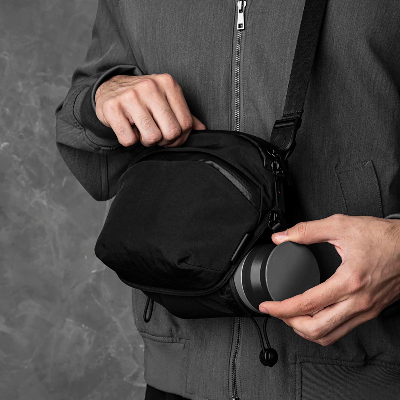 Flight Sling Pro Alpaka AA010870124 Sling Bags 2.5L / Black Axoflux 400D Ripstop Nylon