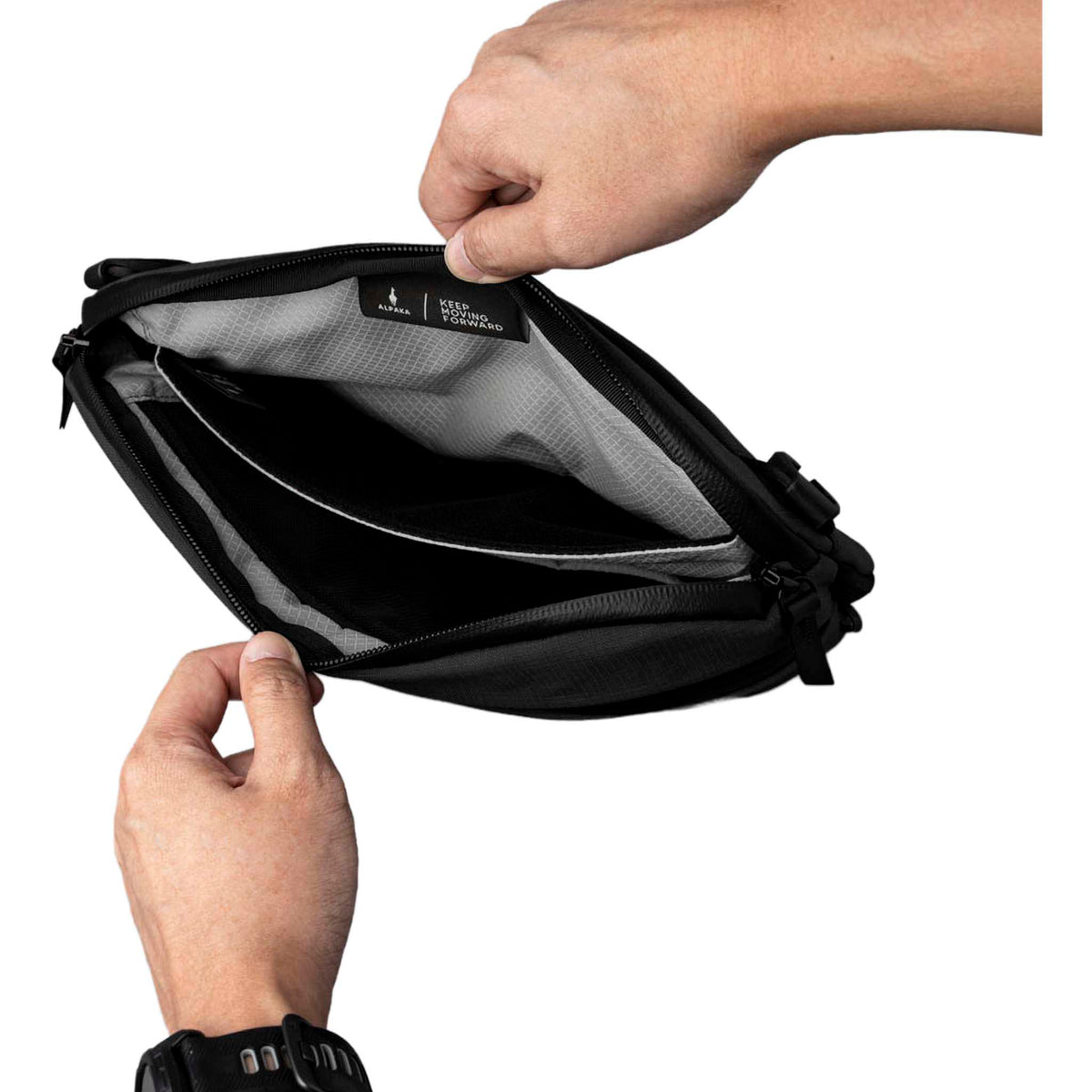 Flight Sling Pro Alpaka AA010870124 Sling Bags 2.5L / Black Axoflux 400D Ripstop Nylon