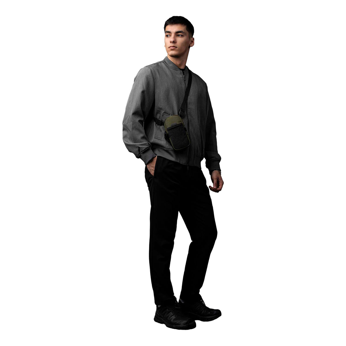 Modular Shoulder Pocket Max Alpaka AD010930531 Phone Pockets Max / Green | Axoflux 400D Washed Nylon