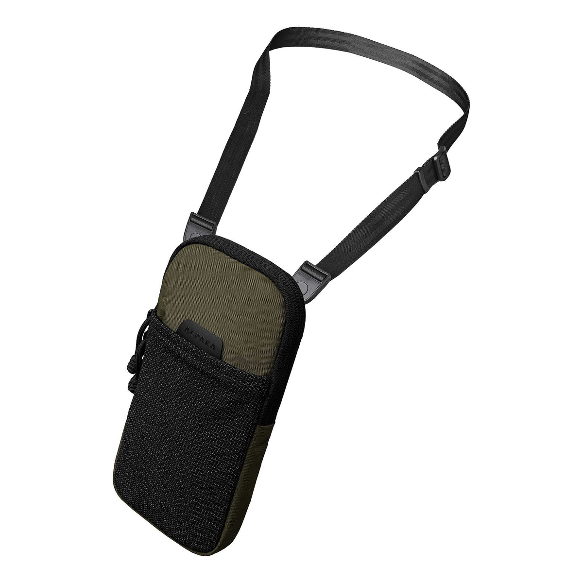 Modular Shoulder Pocket Slim Alpaka AD010920531 Phone Pockets Slim / Green | Axoflux 400D Washed Nylon