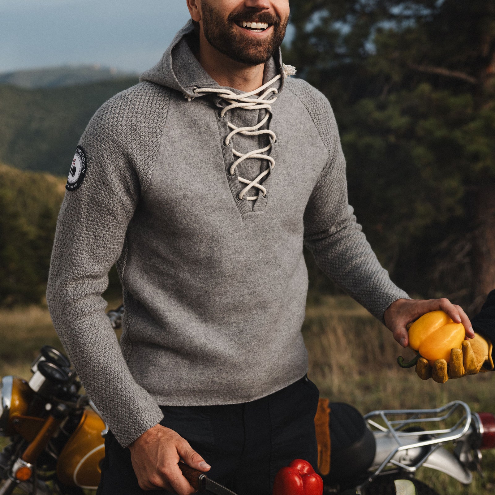 Hoodie mit gekordelter Kapuze | Herren