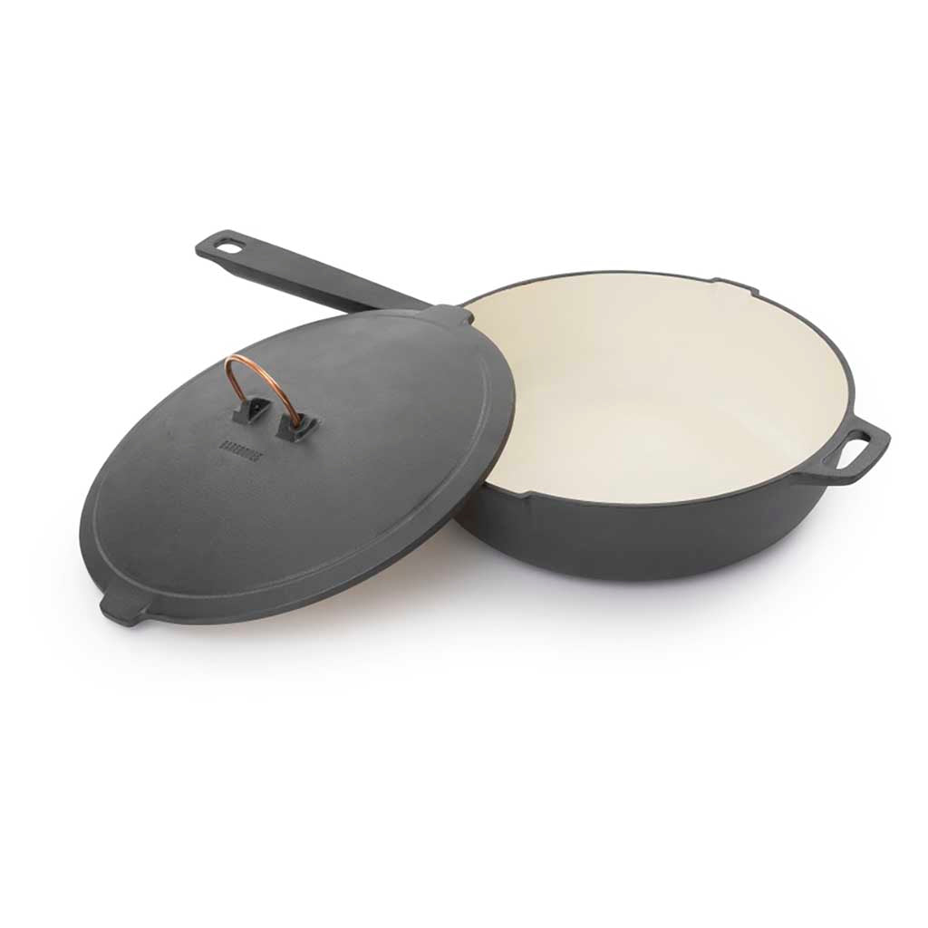 Enamel Lined Skillet Barebones Living CKW-1104 Pots &amp; Pans 10 Inch / Slate Grey