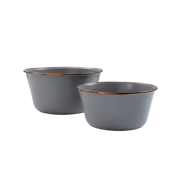 Enamel Mixing Bowl Set Barebones Living CKW-378 Bowls One Size / Slate Grey