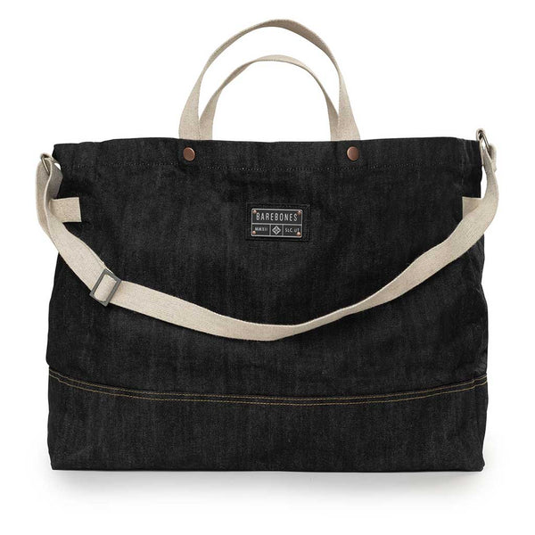 Neelum Firewood Carrier Tote | Waxed Denim Barebones Living STC-730 Tote Bags 40L / Denim