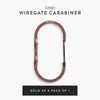 Wiregate Carabiner Barebones Living STR-621 Keyrings Large / Copper