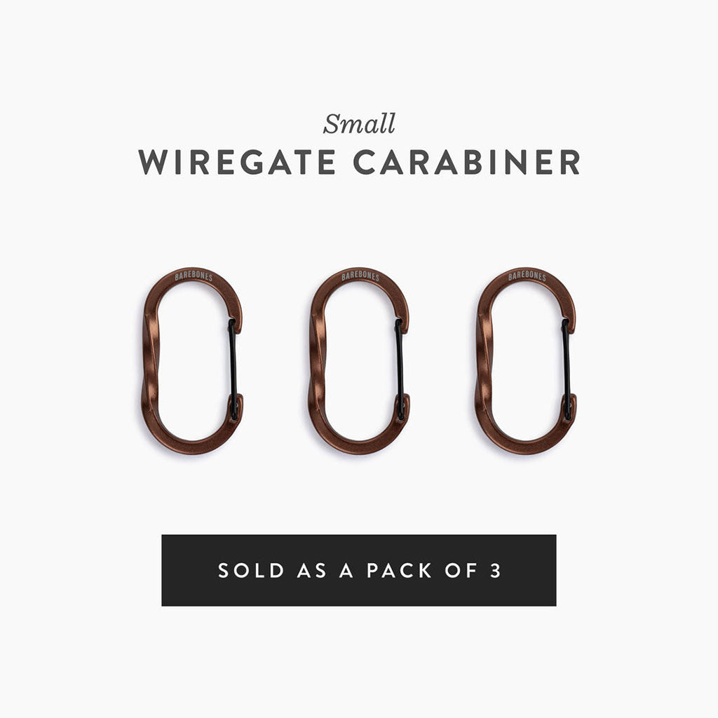 Wiregate Carabiner Barebones Living STR-623 Keyrings Small / Copper