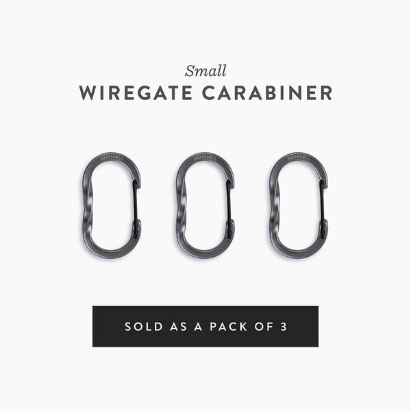 Wiregate Carabiner Barebones Living STR-626 Keyrings Small / Gunmetal