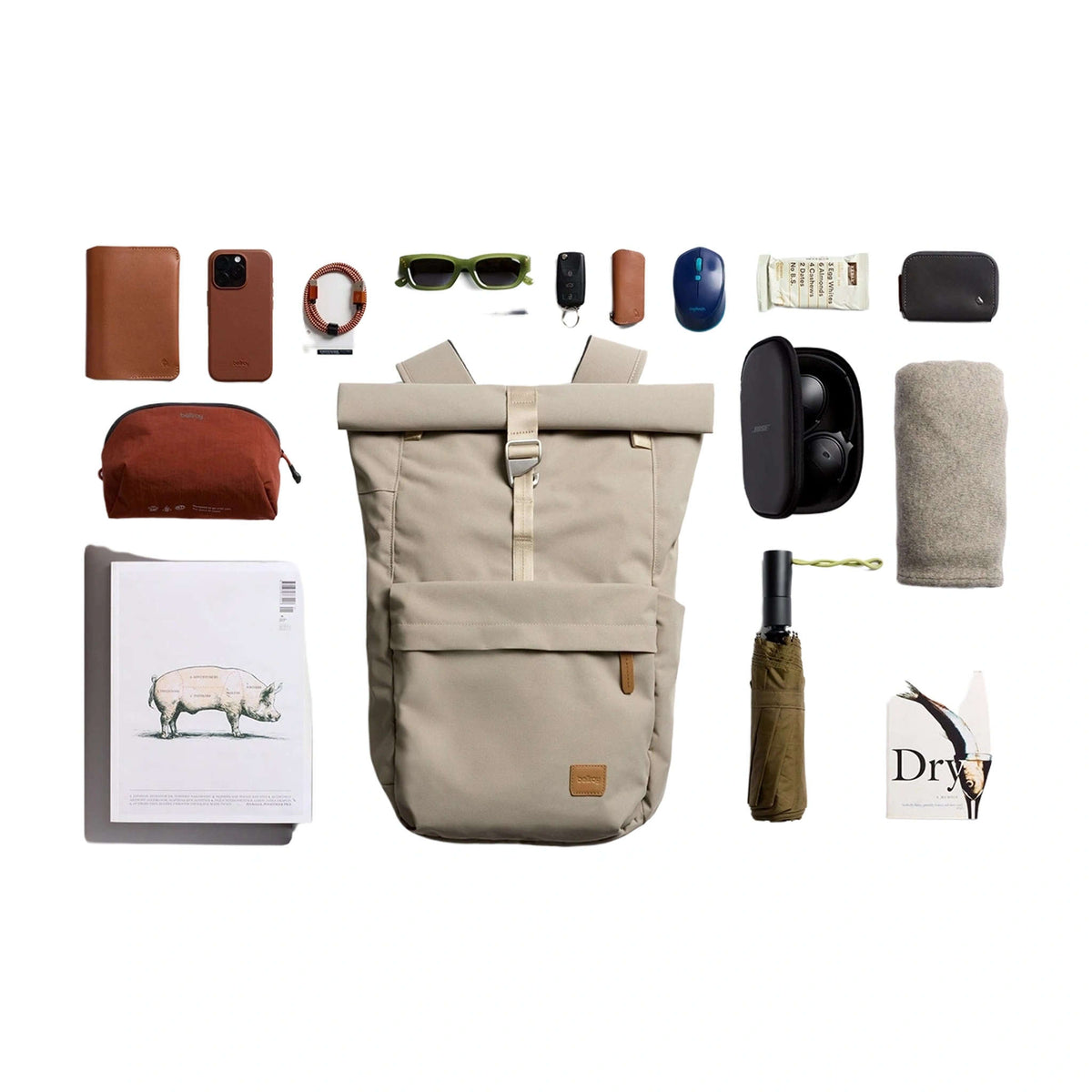 Classic Rolltop Bellroy BCRA-TNI-244 Backpacks 16L / Tahini