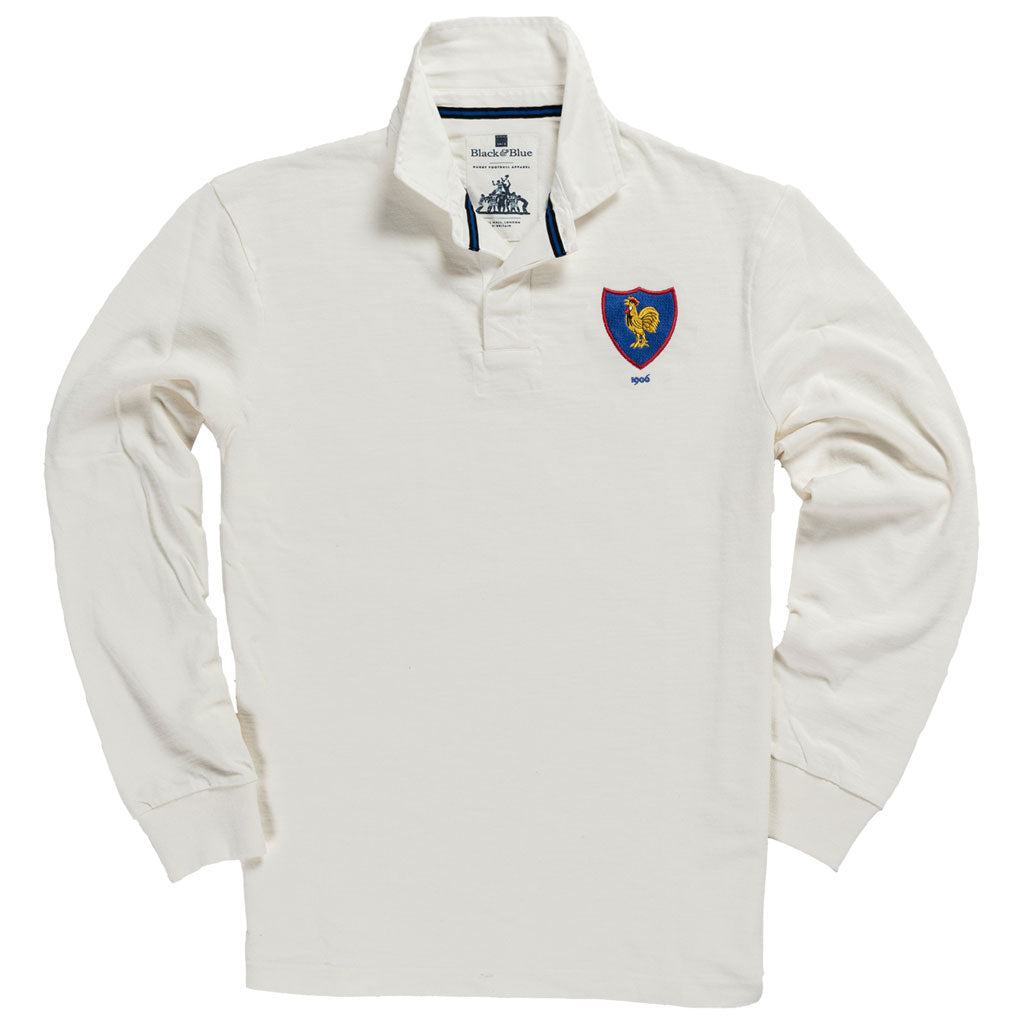 France 1906 Away Rugby Shirt Black &amp; Blue 1871 Rugby Shirts