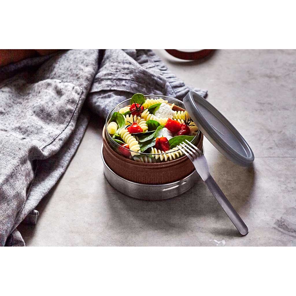 Glass Lunch Bowl Black+Blum GR-LB-L015 Food Containers 750ml / Slate