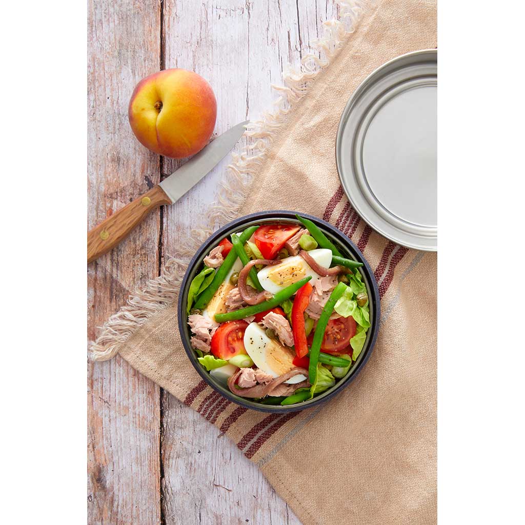 Glass Lunch Bowl Black+Blum GR-LB-L015 Food Containers 750ml / Slate