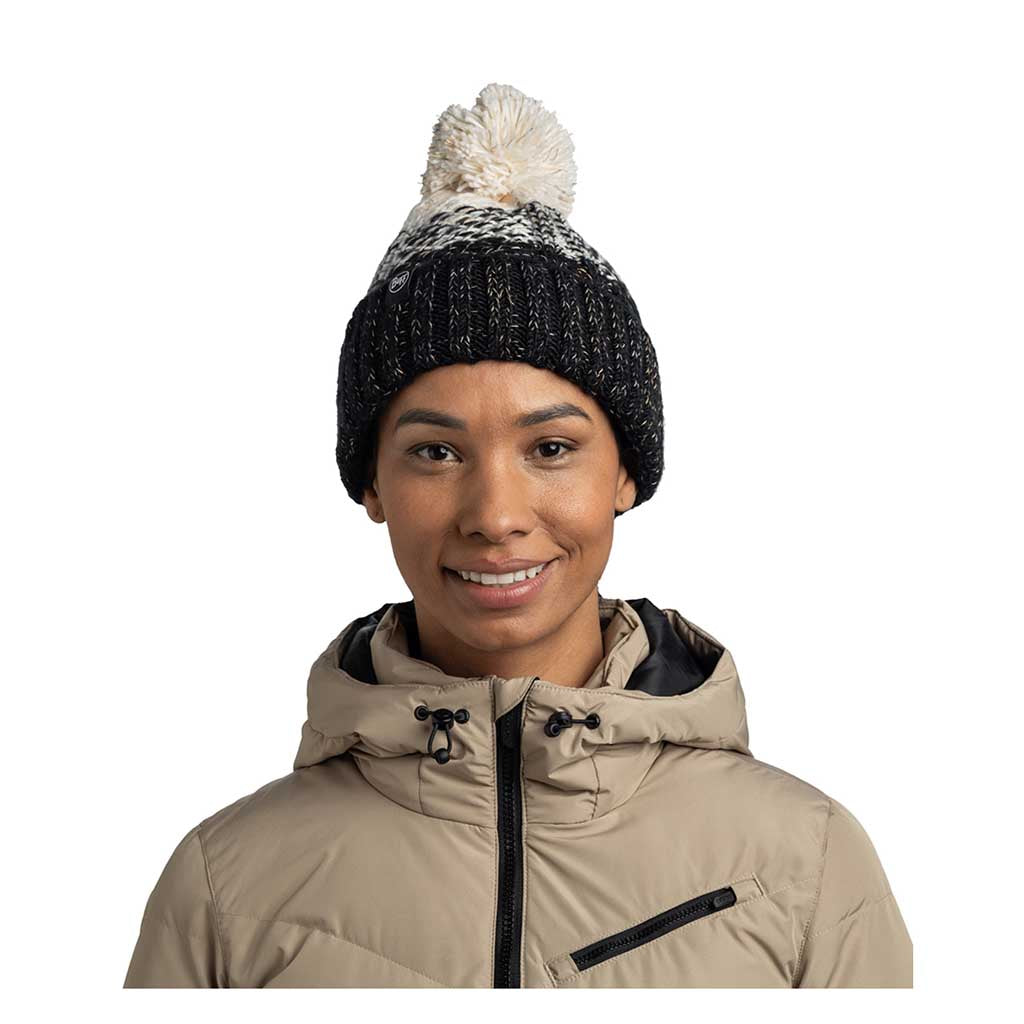 Akna Knitted Beanie & Fleece Band BUFF 136684.999 Beanies One Size / Black