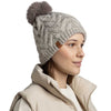 Caryn Knitted Beanie & Fleece Band BUFF 136743.014 Beanies One Size / Ecru