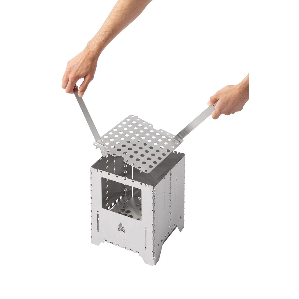 Bushbox XXL+ Grill Plate Bushcraft Essentials BCE-072 Firepit Accessories One Size / Stainless