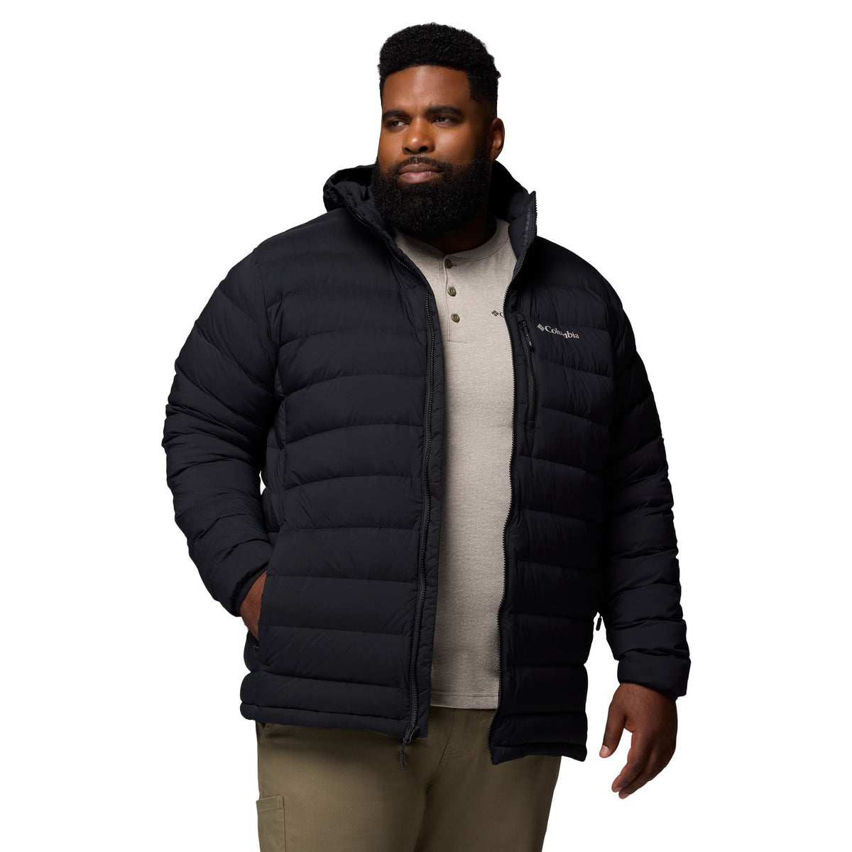 Drift Peak™ Stretch Down Hooded Jacket | Men's Columbia Men's Down Jackets