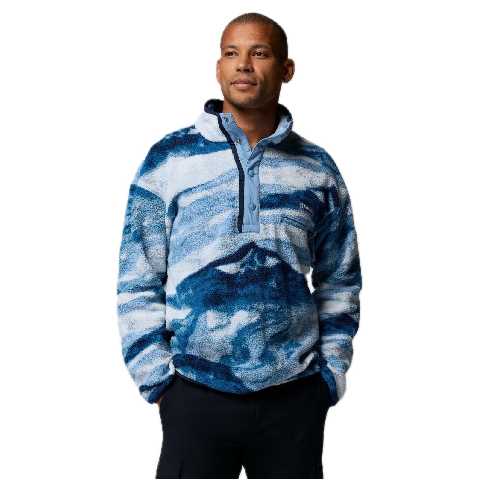 Helvetia™ II Fleecejacke mit bedrucktem Halb-Druckknopfverschluss | Herren